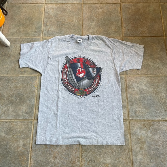 Vintage 1997 Cleveland Indians Single Stitch Tee Pro Player Size Large Guardians - Picture 5 of 8